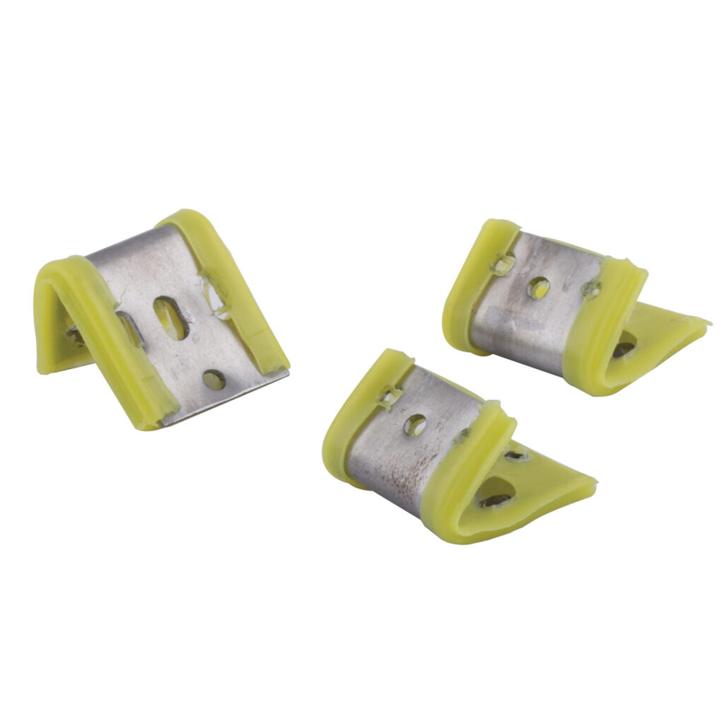 Spring Clips For Stapling - White
