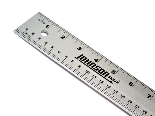 Dual Marked Aluminium Rule